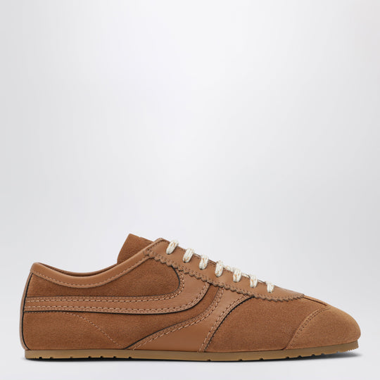 Brown Leather And Suede Sneakers