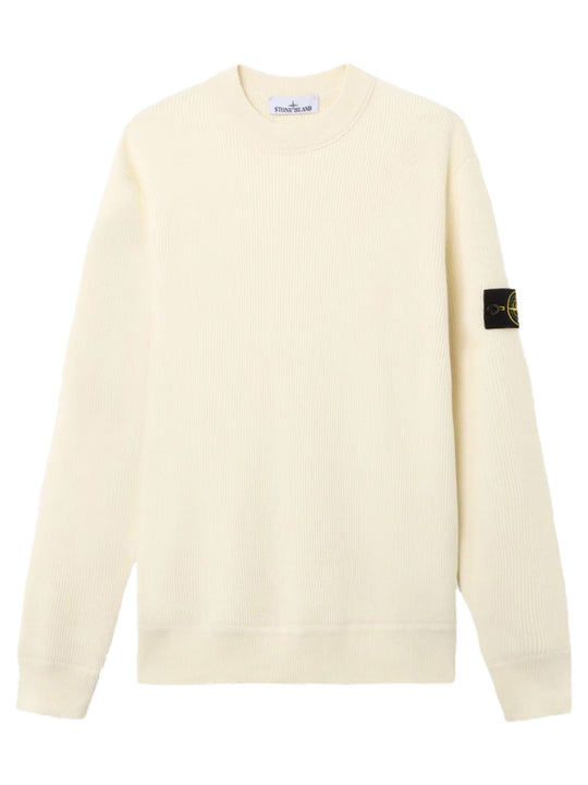 Regular Fit Ribbed Cotton Crewneck Sweater