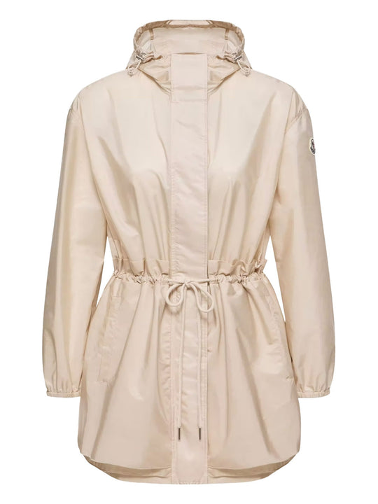 Weteau Ruched Hooded Rain Jacket
