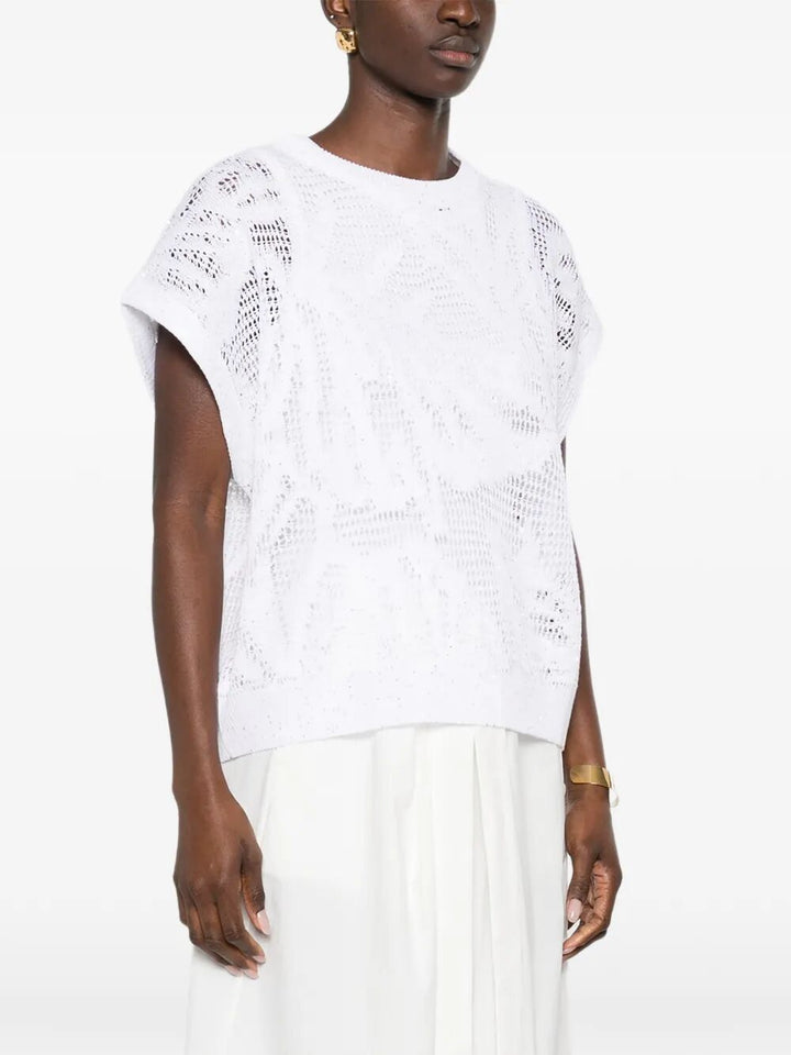 Brunello Cucinelli Top - White | 6e57756c54b646acb45ad1a5d52b99499d2660b3