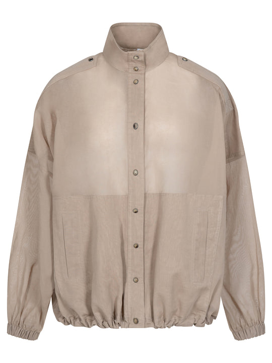 Cotton Sheer Bomber Jacket