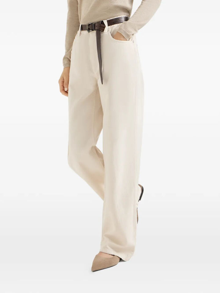 Brunello Cucinelli Wide leg - Nude & Neutrals | 8f23d4e022fe9a17b15aa43856b4872b549d359e