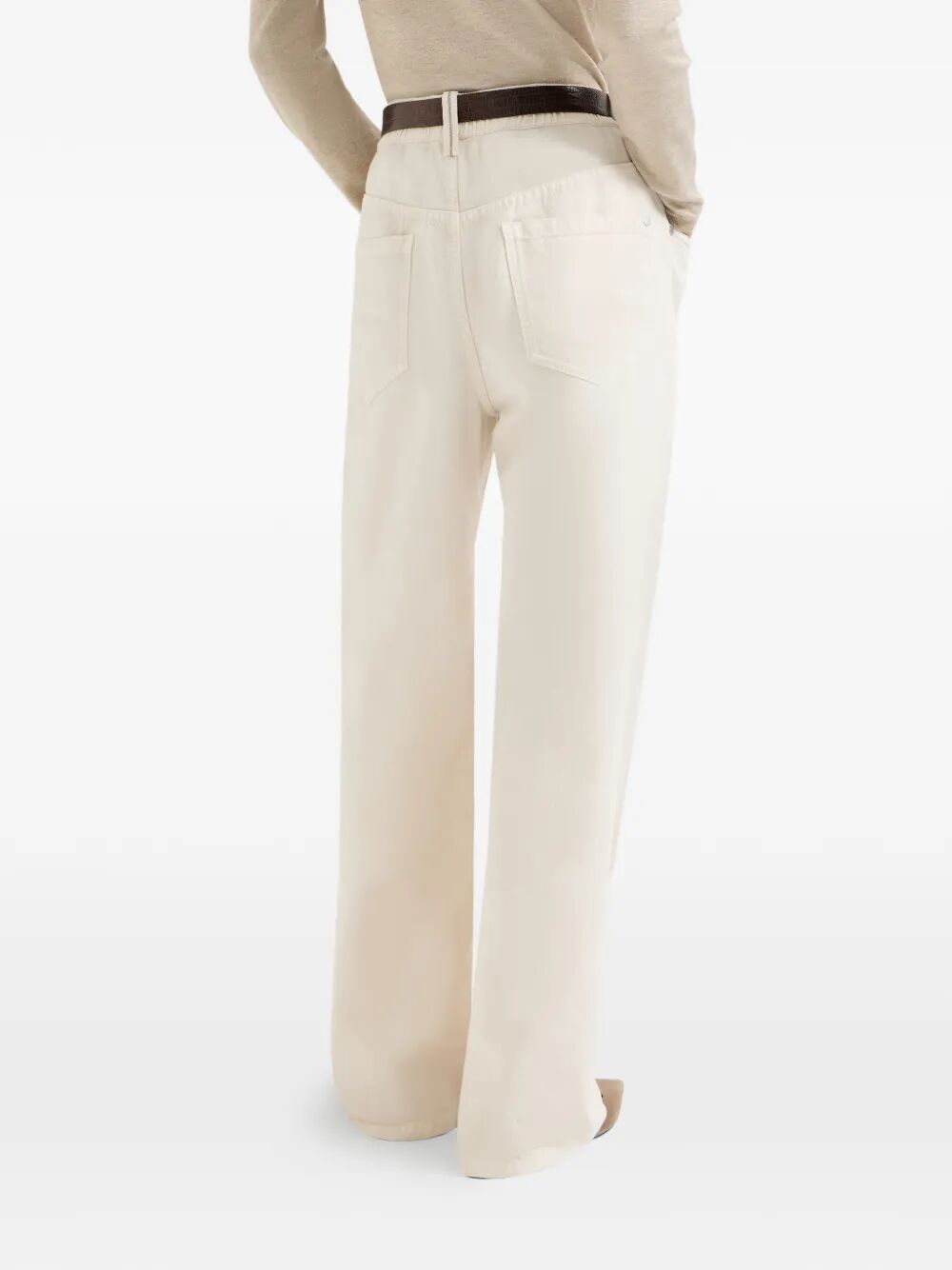 Brunello Cucinelli Wide leg - Nude & Neutrals | 26d49179401c8063ff18917f596c56f3300a0661