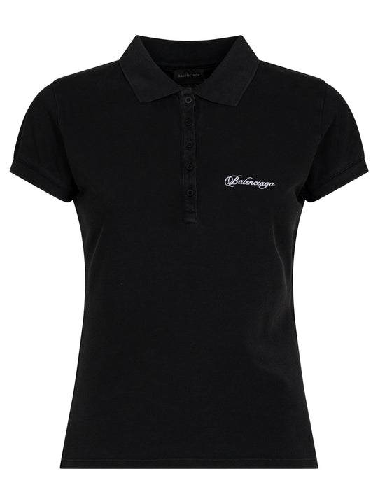 Fitted Polo With Logo Embroidery