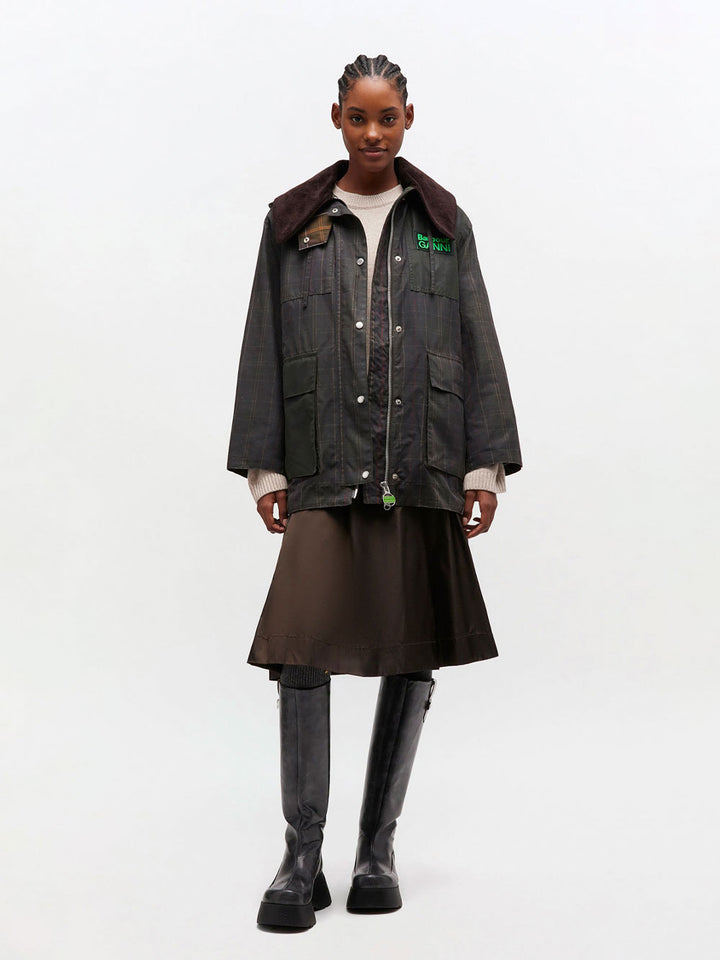 Ganni X Barbour Military - Green | 409ec951e263784cf45cb2ed935bc5bda0e9ff90