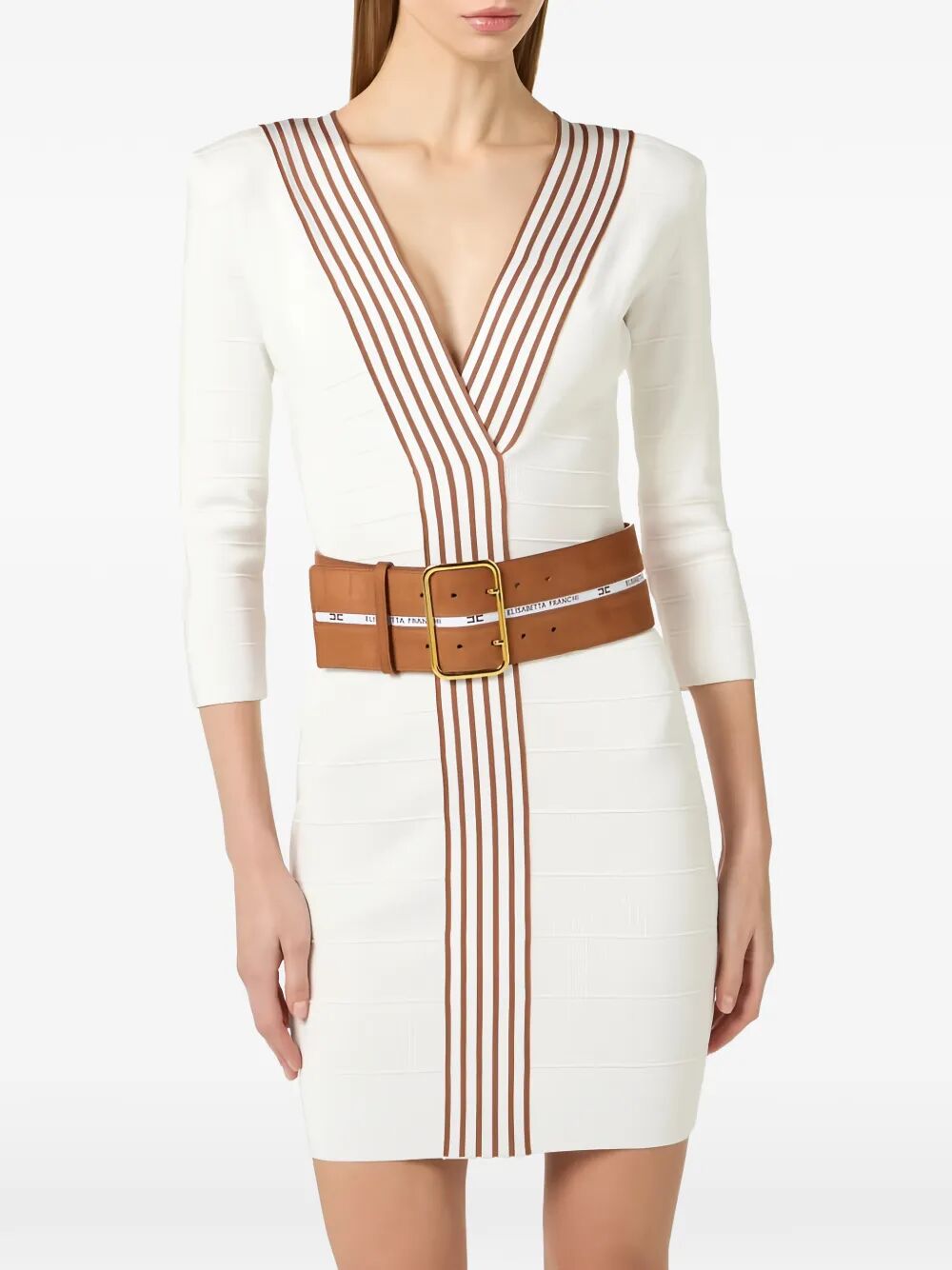 Elisabetta Franchi Midi dresses - White | 6fec294163396a9f3ef9503458a46654a5a75cbc