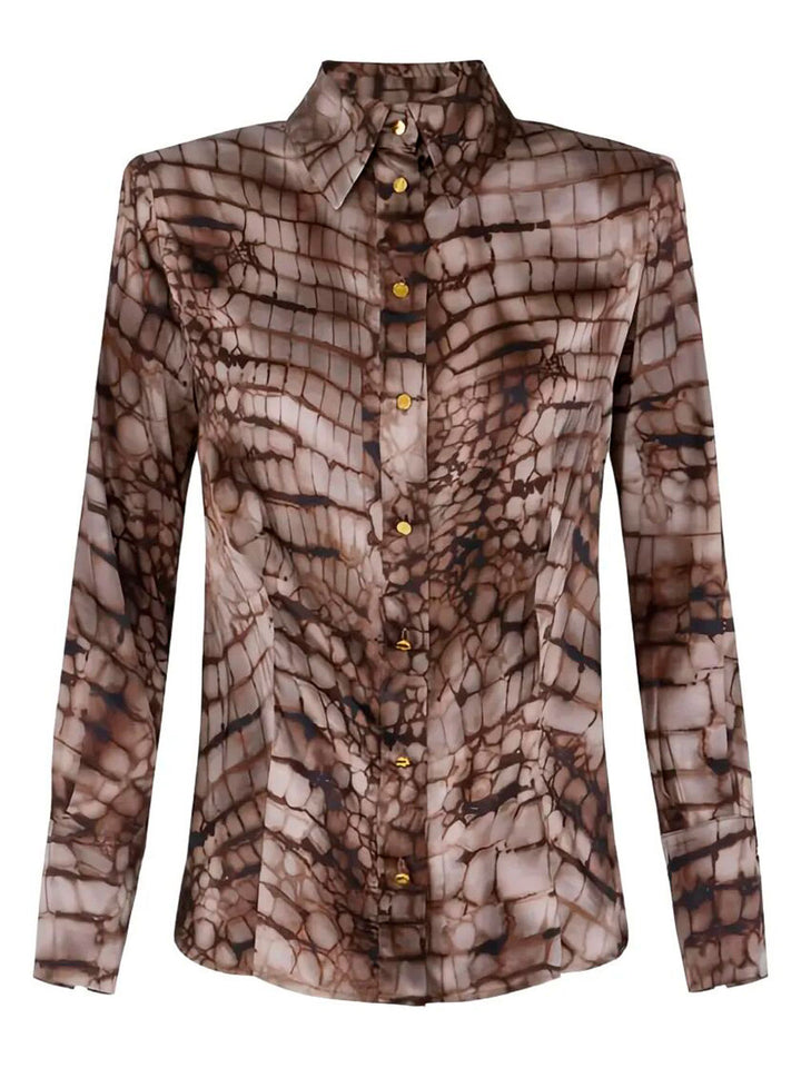 Elisabetta Franchi Print - Brown | bb9a947923ac2dbff23a263667b7e294390179de