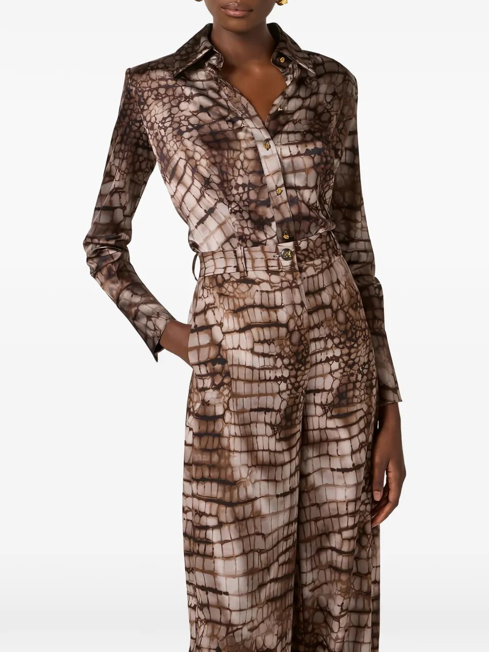 Elisabetta Franchi Print - Brown | 823347277a5f2c3ef9f91bcc87b8d09d543d5166