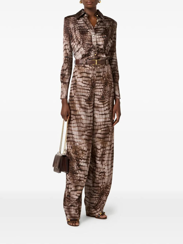 Elisabetta Franchi Print - Brown | 88c6f78049dbc23f09f65cfa3c568687536cc75b
