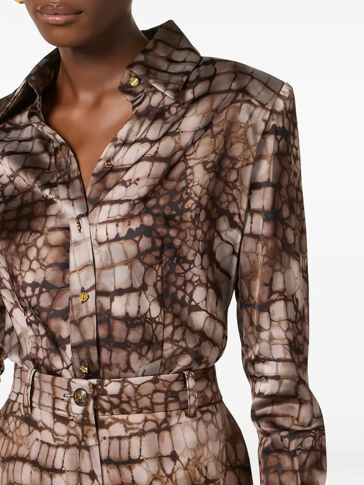 Elisabetta Franchi Print - Brown | b6a1283e6ad423e5cf26bd227edb88c9009819bd