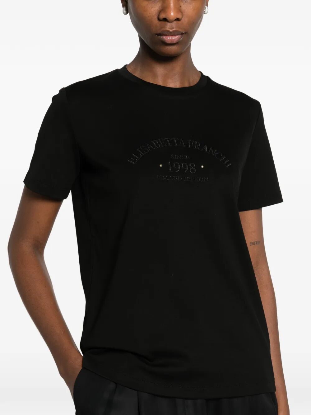 Elisabetta Franchi T-shirts - Black | fcfde98451b8378447de41bdc34da7d696a0e1dd