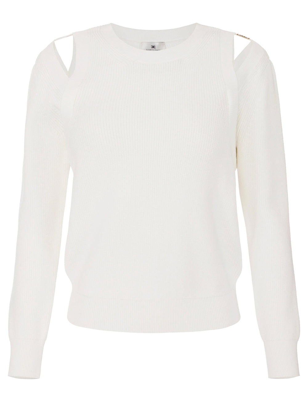 Elisabetta Franchi Round neck - White | ed6eafaa27dc0d57eb7935cfb204e939956b0687