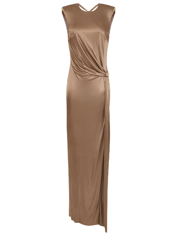Elisabetta Franchi Long dresses - Brown | 244505f5289d2945179afc3c1348364a1dfe5bcd