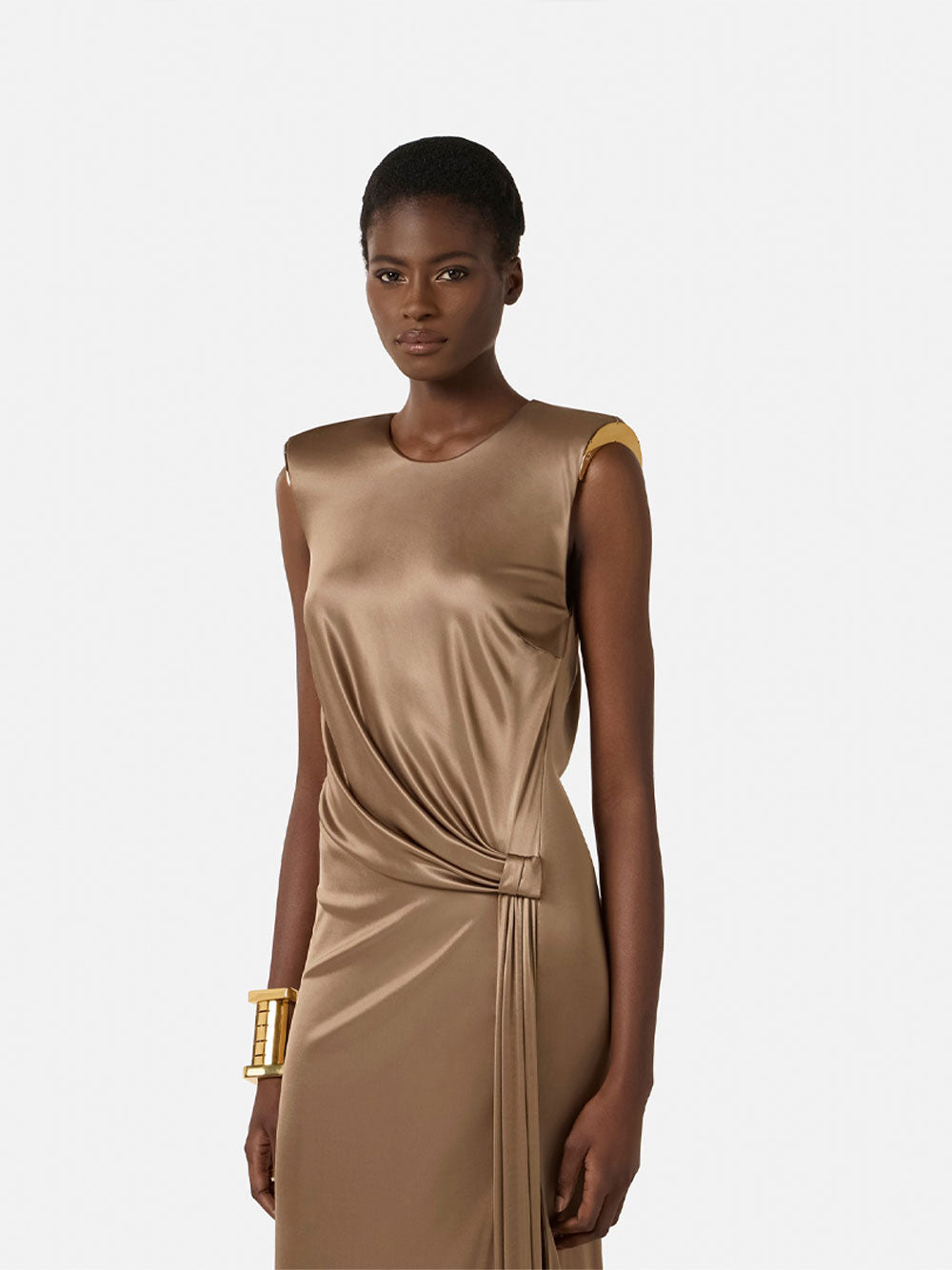 Elisabetta Franchi Long dresses - Brown | f5d53d993682cd63410c3db453c20042df2ef4ce