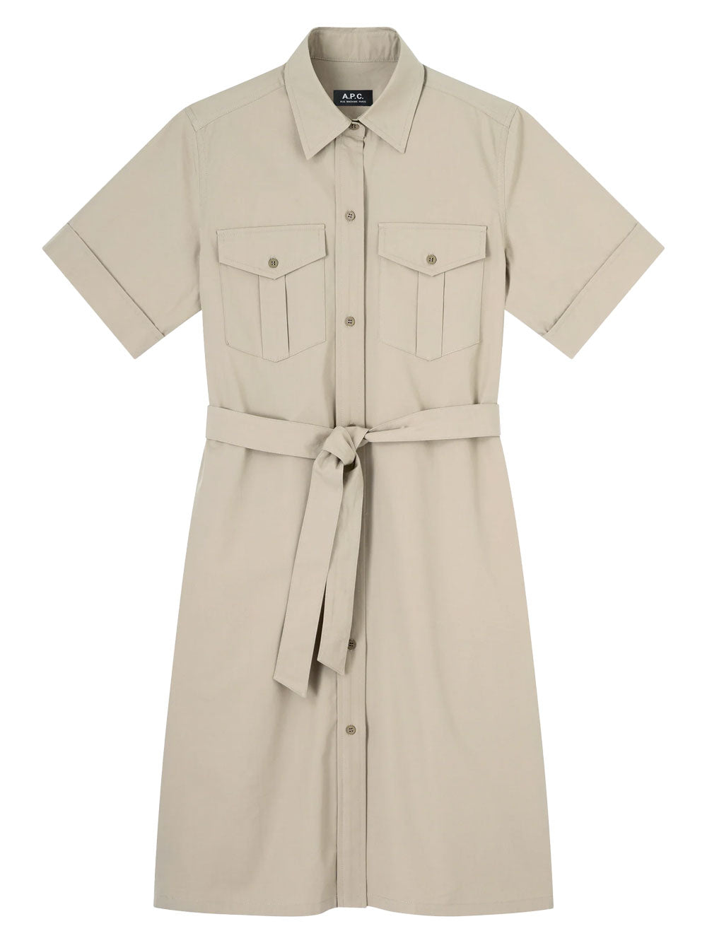 A.P.C. Mini dresses - Green | fede750b05764427b96a491bd053194da9eeb88b