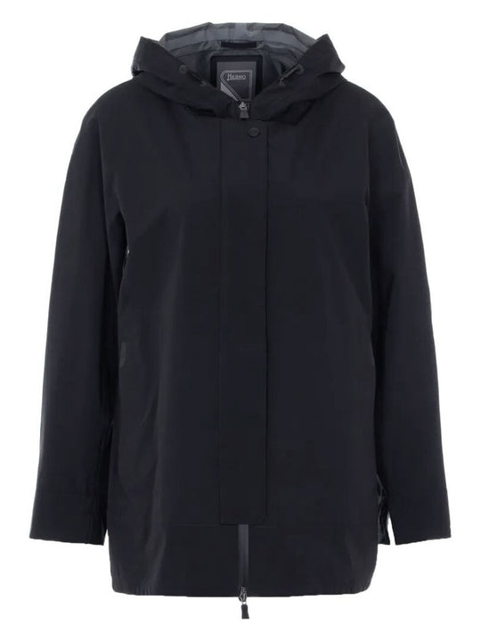 A Shape Zipped Jacket With Hoodie