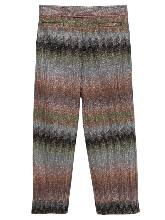 Viscose LamÉ Tapered Trousers