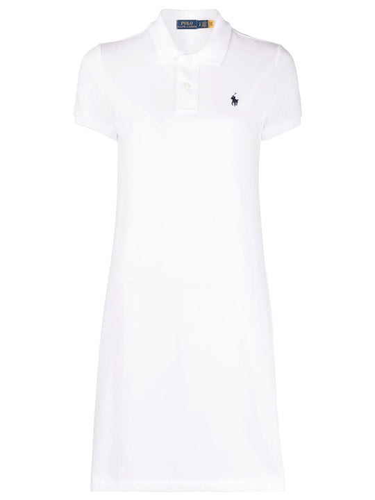 Cotton Mesh Polo Dress