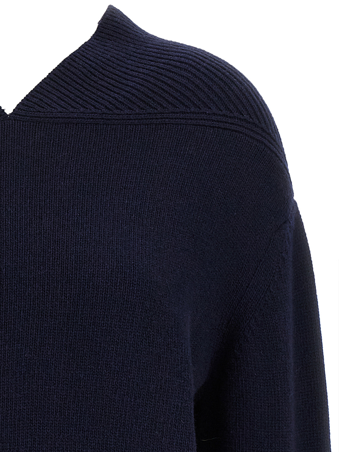Victoria Beckham V-Neck Yoke Detail Sweaters and Cardigans - Blue | e2f55ba622d2db7e92c0c59dceb496bdae455563