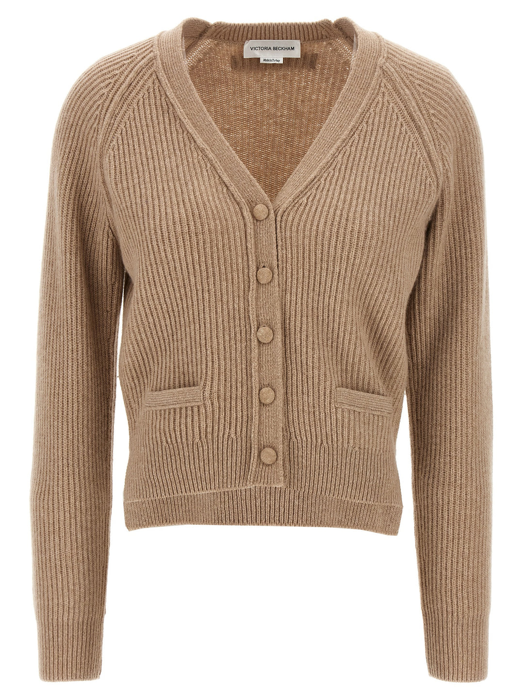 Victoria Beckham Stepped Hem Sweaters and Cardigans - Beige | 65db7dffbc0755fbb7fecce1a63294b786d3b002