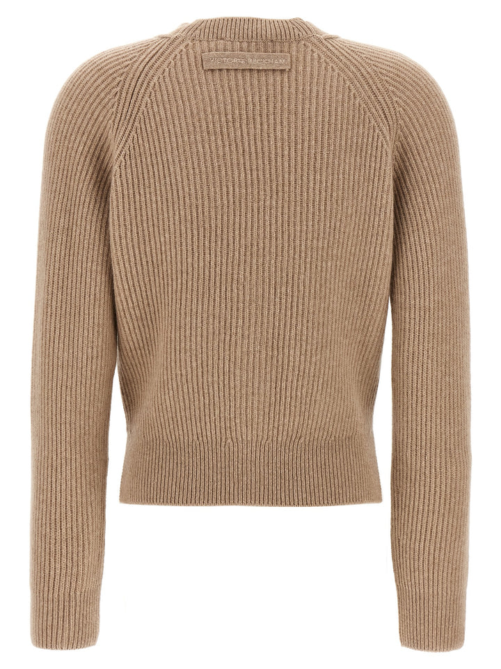 Victoria Beckham Stepped Hem Sweaters and Cardigans - Beige | c8e22376e47724de40a2846cb4fc35d675068aa0
