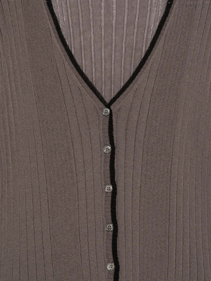 Roberto Collina Cardigan - Brown | a63b4d8d26a494e7b1037c5d49a3063311a4abae