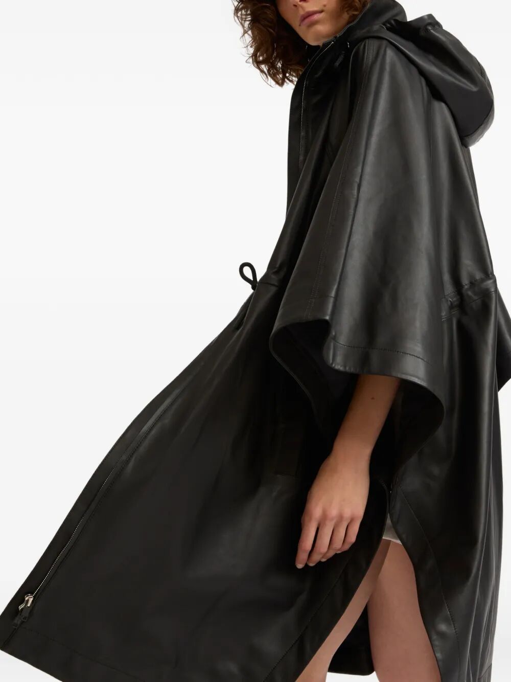 Yves Salomon Cape - Black | 8fc98f1cc0626fd4caaf29129017f702d20a17d4