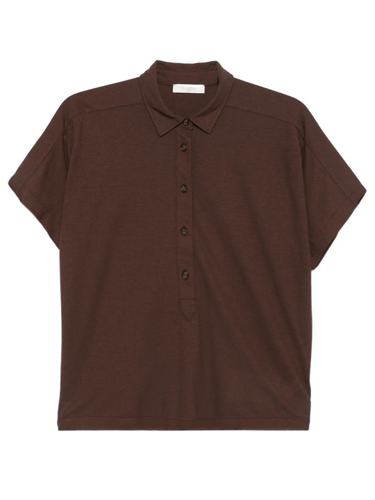 Short-Sleeved Cotton Polo Shirt