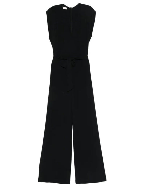 Lara Belted Jumpsuit In Silk-Blend Crepe De Chine