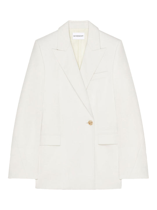 Double-Breasted Wool And Mohair Cocoon Jacket