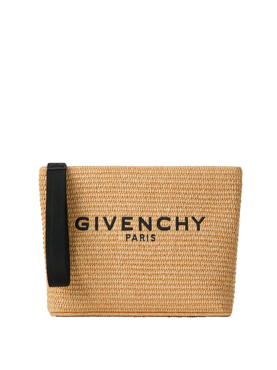 Raffia Logo Pouch