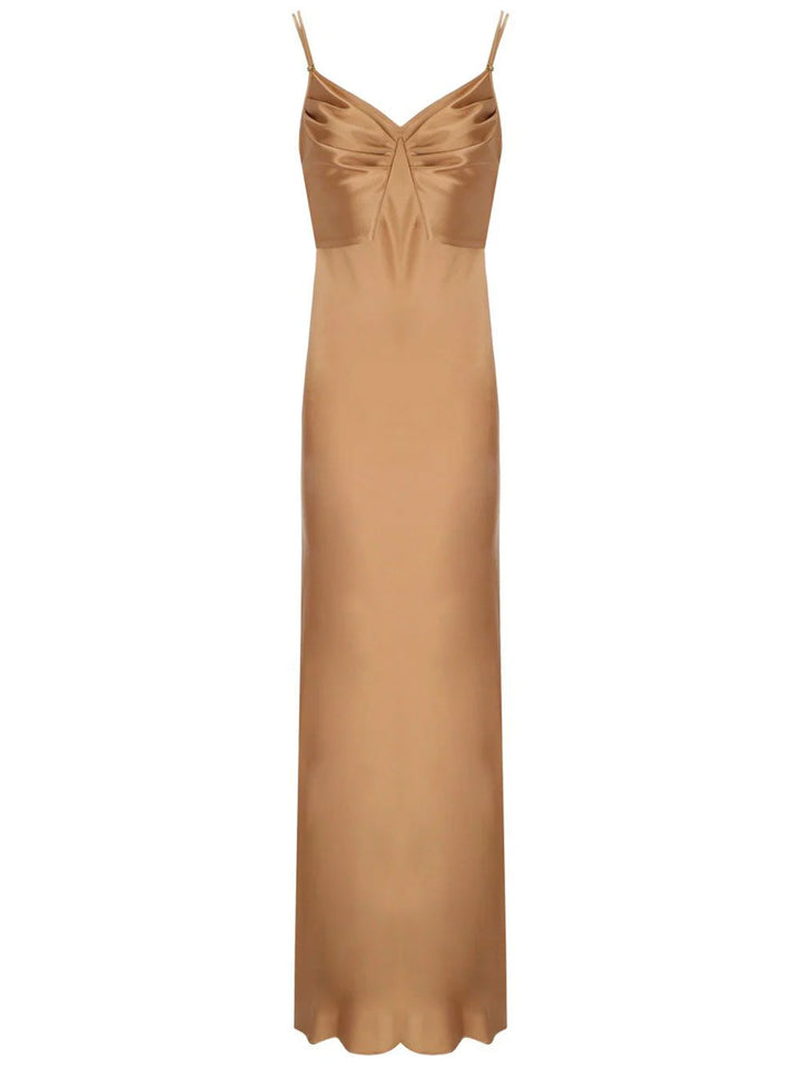 Elisabetta Franchi Long dresses - Brown | 168197ec3dae3ff90cf985ae5a1739179a0c77c4