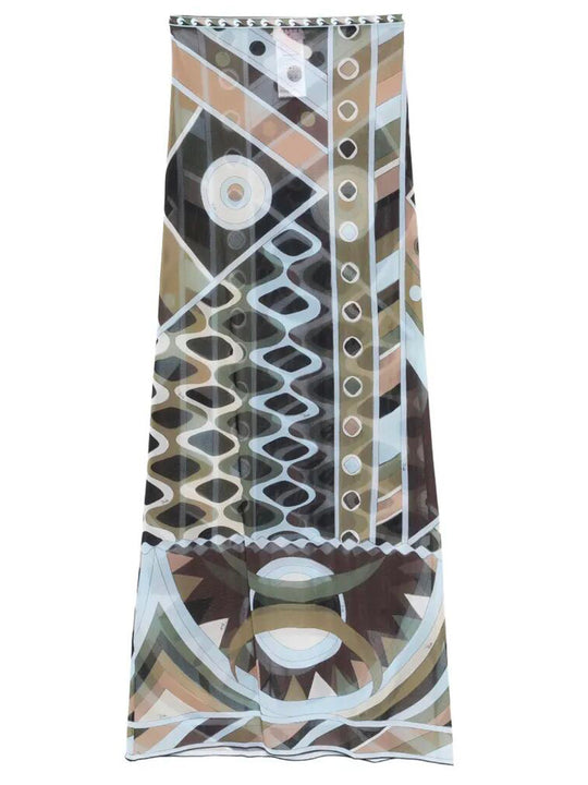 Long Tulle Skirt With Vivara Print