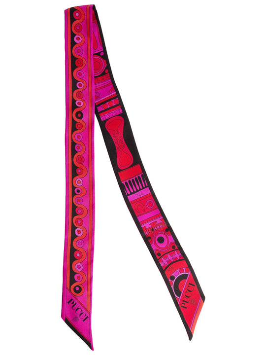 Silk Scarf With Mixed Prints