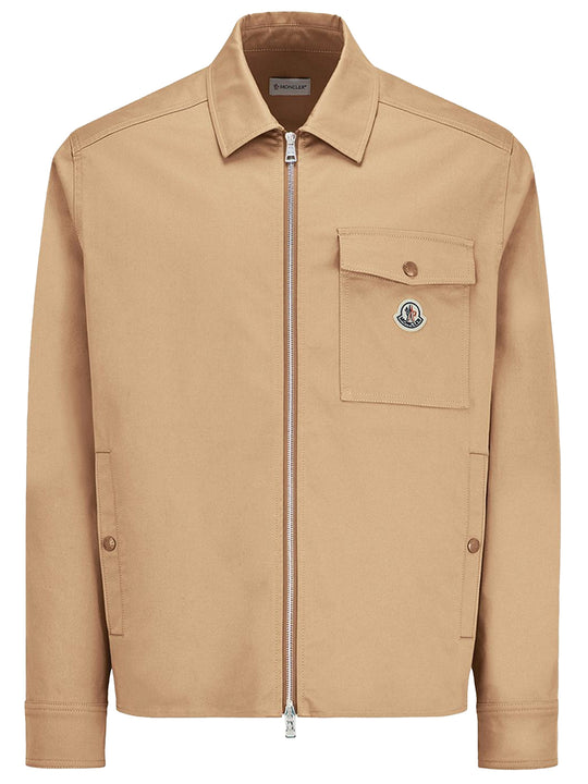 Cotton Blend Gabardine Shirt Jacket