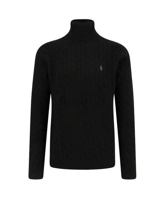 Wool And Cashmere Sweater With Frontal Logo