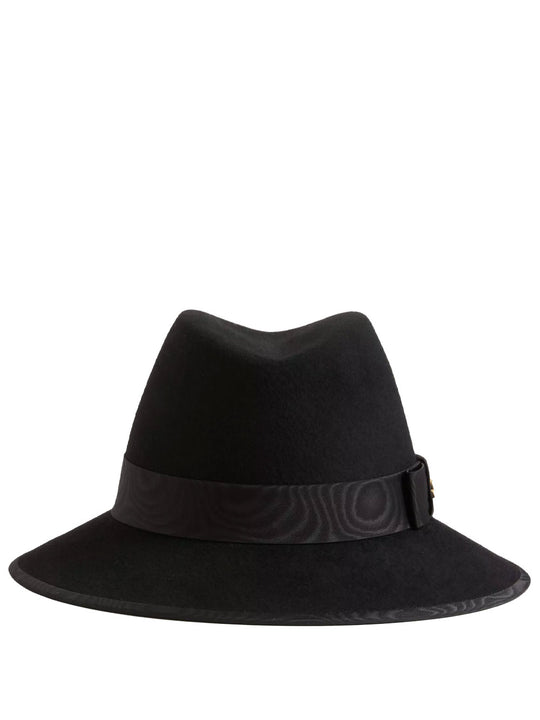 Vlogo Signature Felt Hat With MoirÉ Ribbon