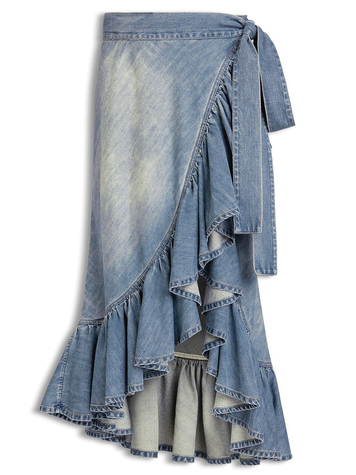 AlaÏA GONNA - Blue | a25179af4dd92e3e19810b0af446482bf33649b5