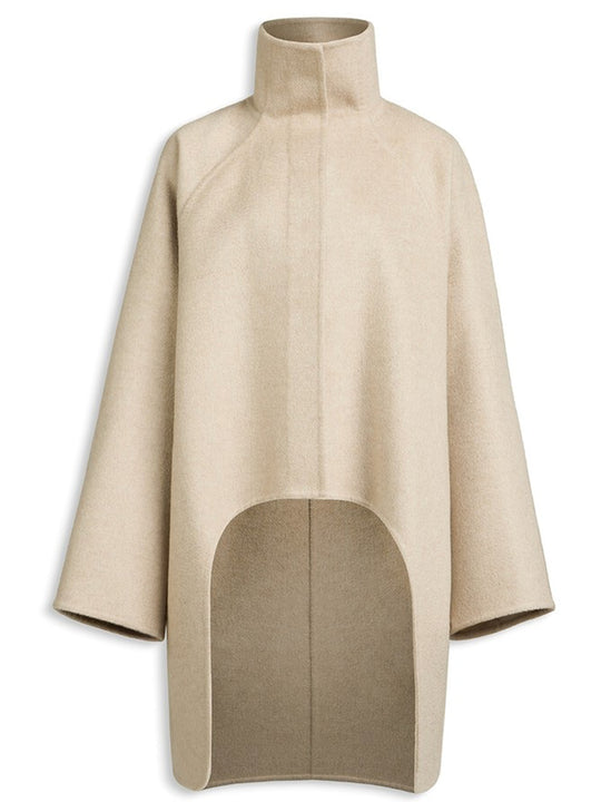 Asymmetric Cashmere Coat