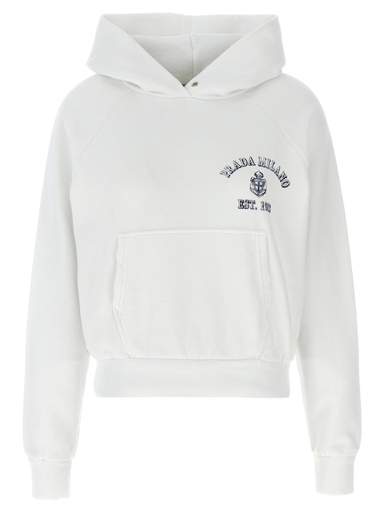 Vintage Hoodie Sweatshirt White