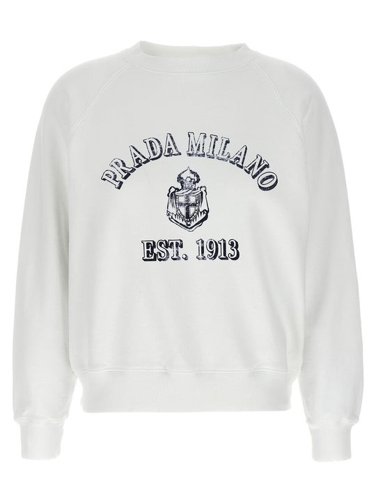 Print Sweatshirt White
