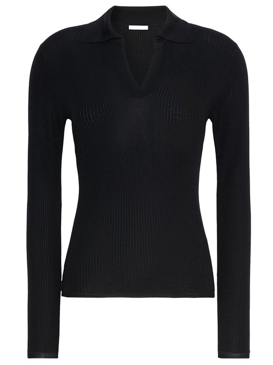 Cashmere And Silk Polo Sweater