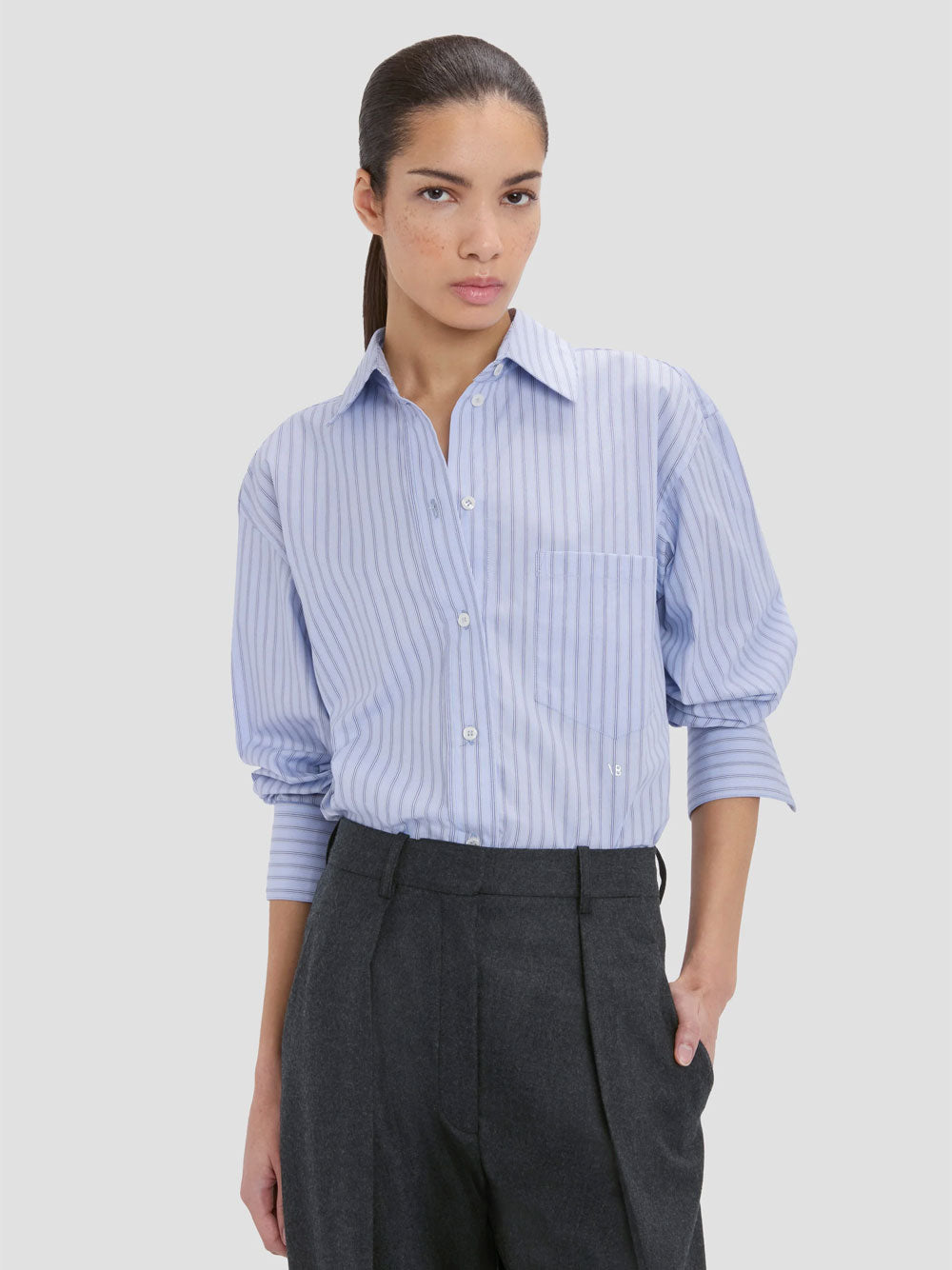Victoria Beckham Striped - Blue | 99983b9ab8c76e6c0977887364546bdd3fd44c81