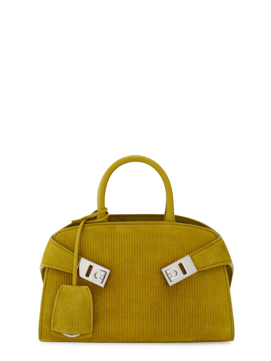 Hug Mini Ribbed Suede Shoulder Bag