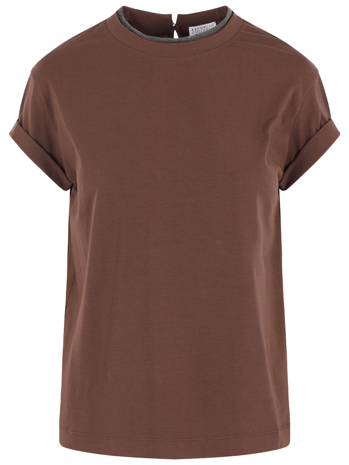 Brunello Cucinelli T-shirts - Brown | b9eec66caa95661092acecfee45e604cebd008be