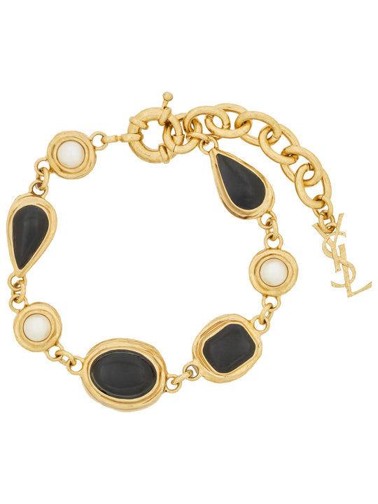 Cabochon Bracelet In Enamel, Resin And Metal