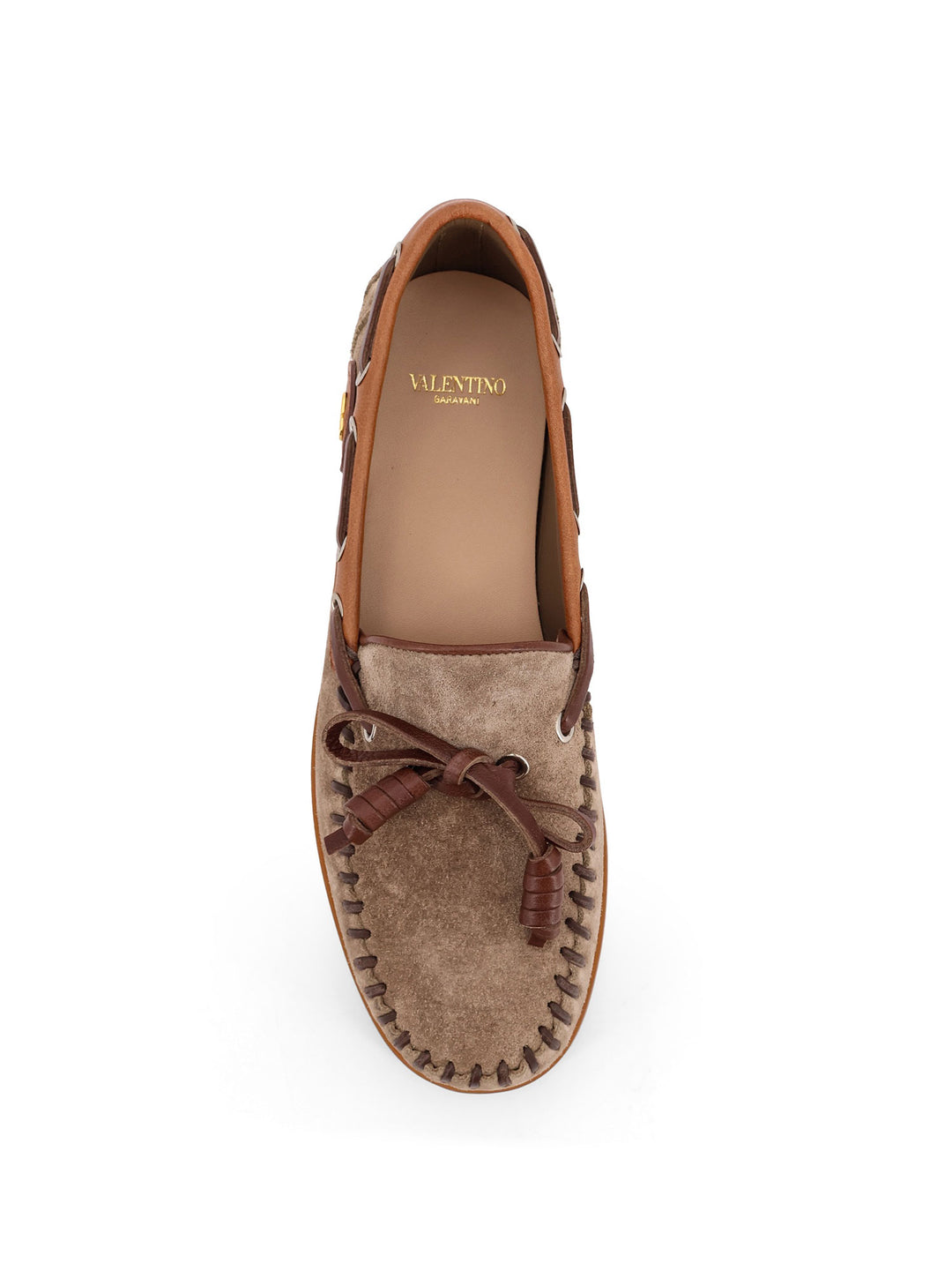 Valentino Garavani Flat shoes - DARK KHAKI-TOBACCO/BARK BROWN | 5f96afba4d154af1348cf55fae4cb4f86fb89748