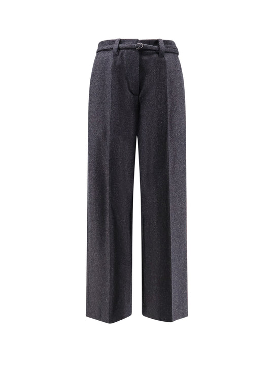 Virgin Wool Trousers With Belt