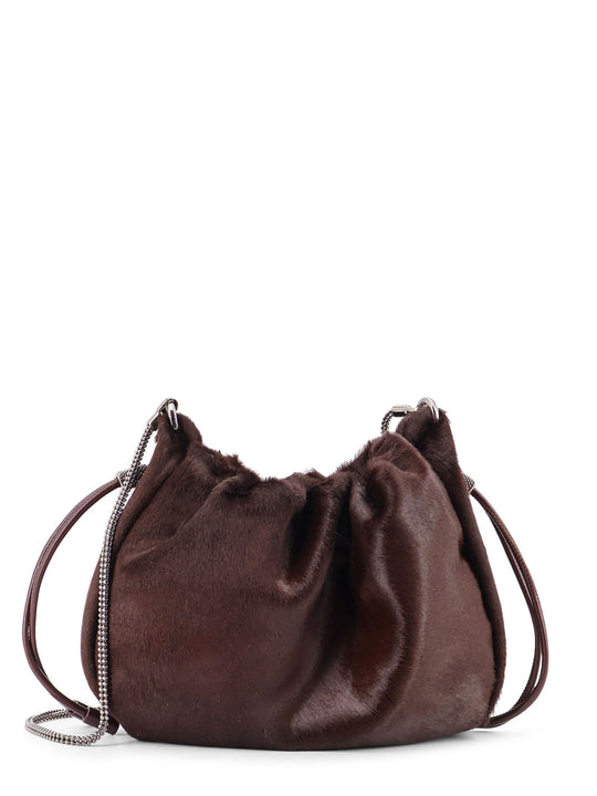 Bucket Mellow Mini Pony Skin Shoulder Bag