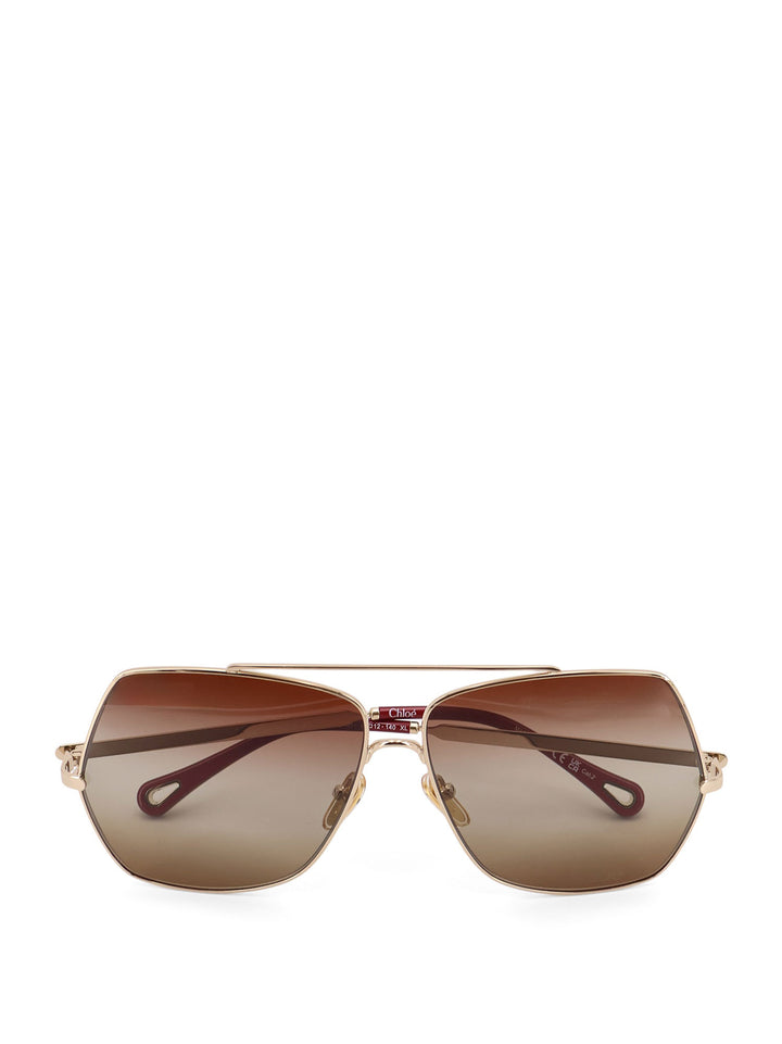 Chloè Sunglasses - GOLD/GR BROWN | 57a2504d1361a7a017385d050c2c67c1245fe6e8